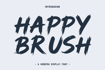 Craft Joyful Designs with Happy Brush Font