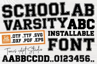 School Varsity Font Design Projects & Ideas